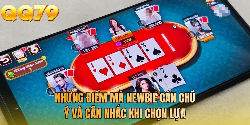 Những điểm mà newbie cần chú ý và cân nhắc khi chọn lựa
